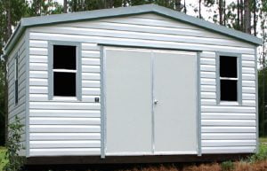 Glasliner door skin on shed