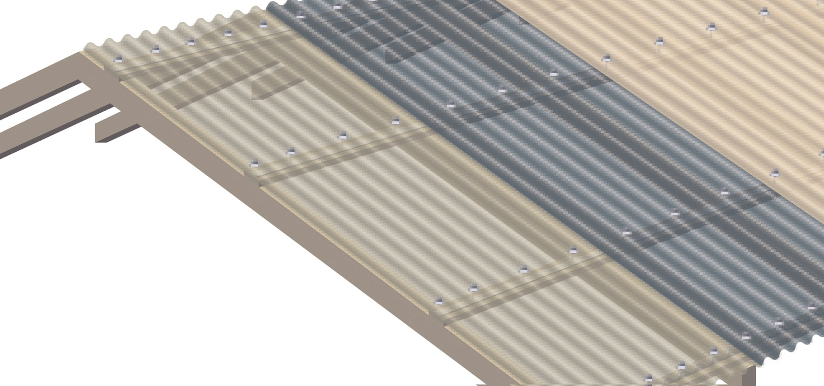 corrugated panel rendering