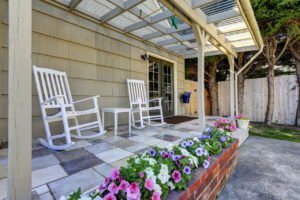 Home patio roof corrugated panels