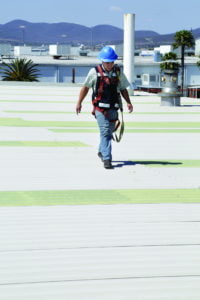 Walkable roof panel in-action