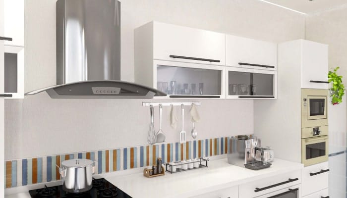 Sanitary FRP panels installed in kitchen